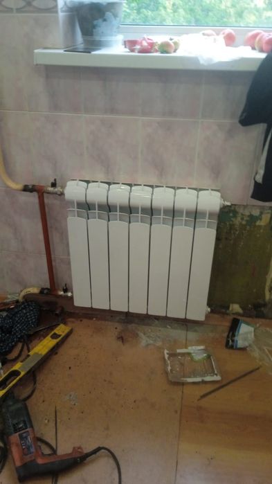 Установка батарей, сварочные работы