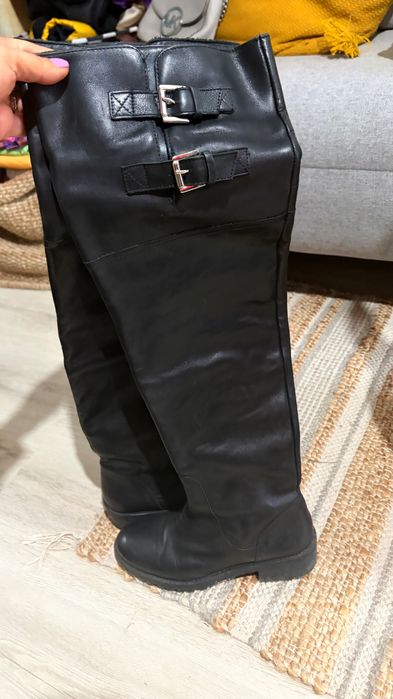 Cizme Zara piele naturală înalte 36 excelente