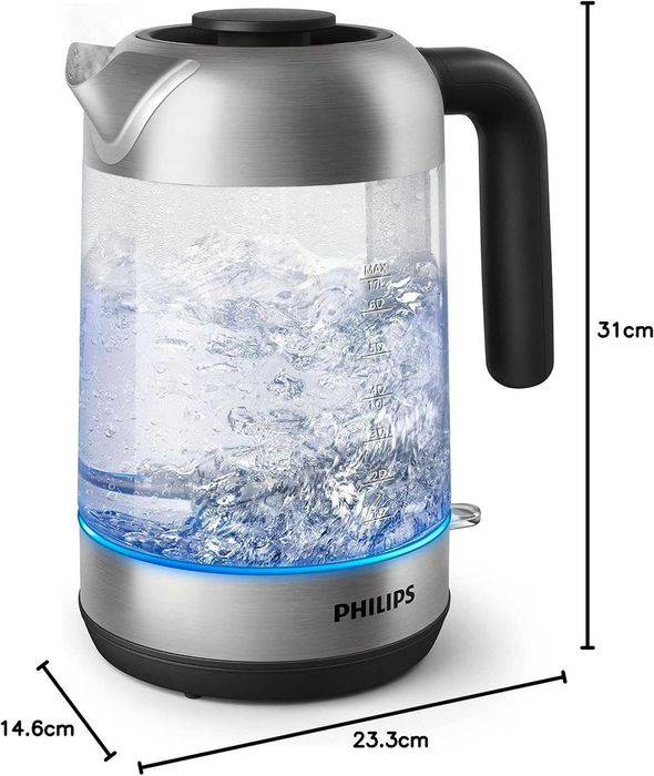 Електрическа стъклена кана Philips 1.7L 2200W (HD9339/80)