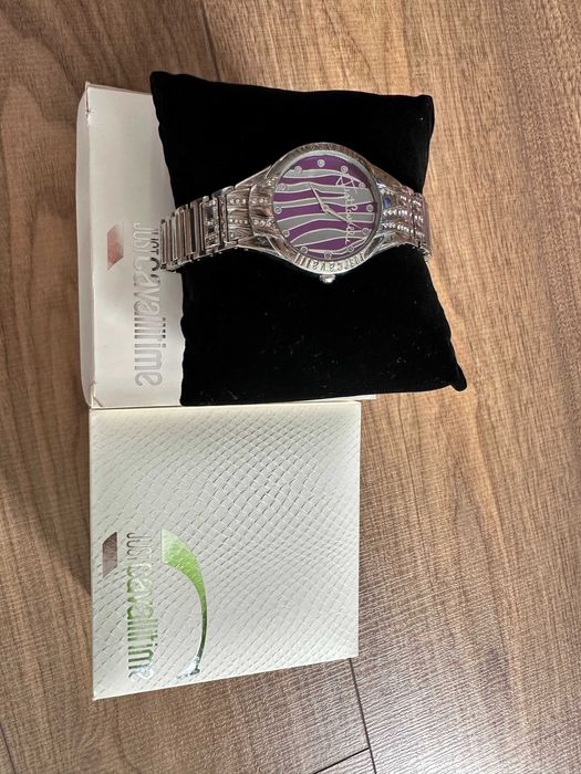 Ceas Just Cavalli dama, argintiu full box