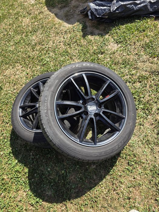 Vând jante aliaj R17 5x112 + anvelope 225/50 R17 – set complet