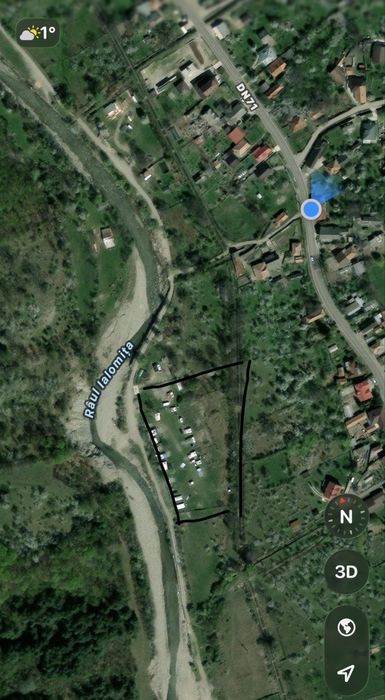 Vând teren in comuna Moroeni , la poalele Munților  Bucegi