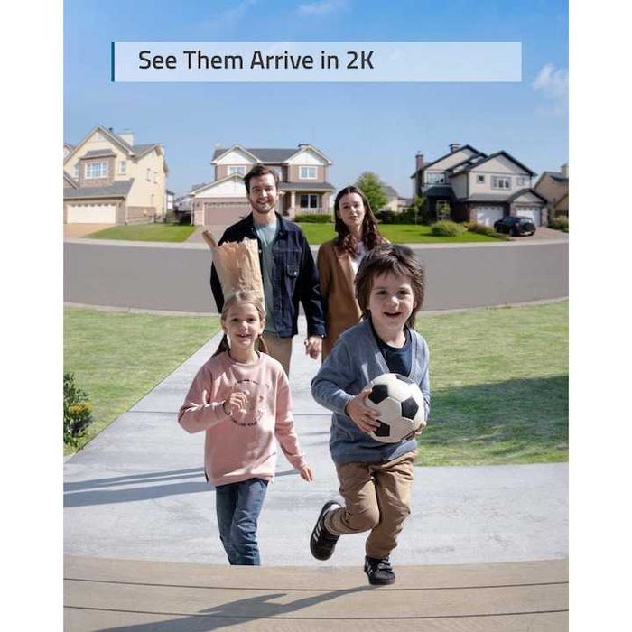 Set sonerie video eufy Doorbel,Wireless, 2K HD,detectie miscare