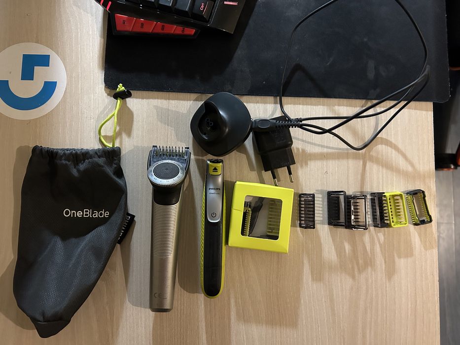 2 aparate ras philips one blade qp2630 si qp6520 cu capete