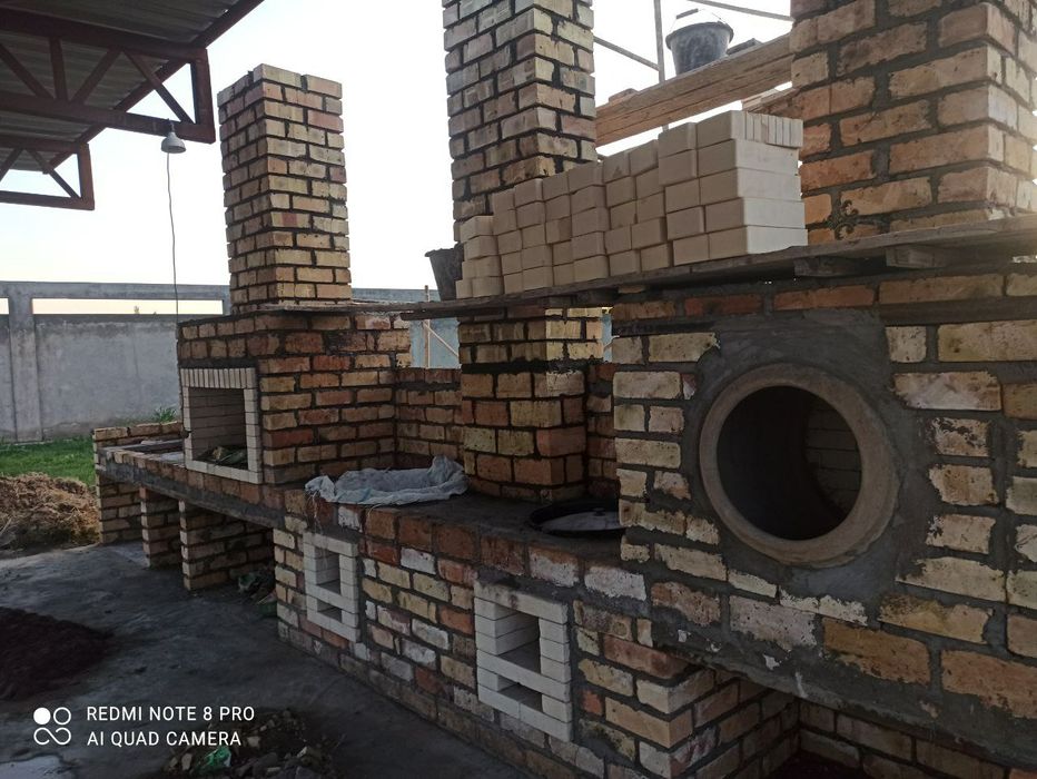 Строим Летняя кухня. Камин. Очаги.