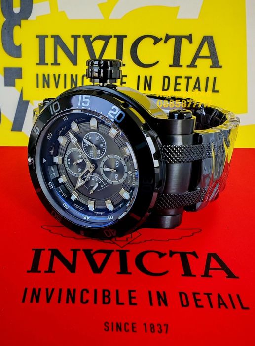 INVICTA Full Metal black Light 52 mm, Инвикта нов ръчен часовник