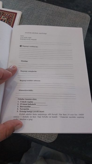 MUVAFFAQIYAT KUNDALIGI 21 kunlik odatlarni tuzish qo'llanmasi. Super!