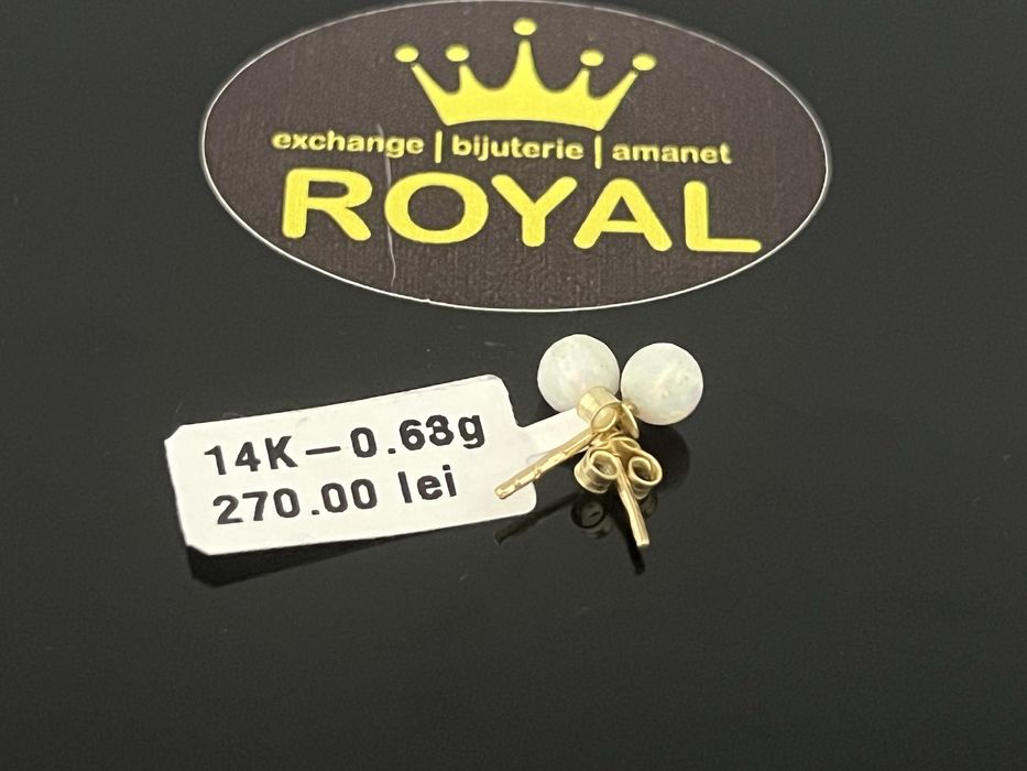 Bijuteria Royal CB : Cercei copil aur 14K 585  0,63 grame