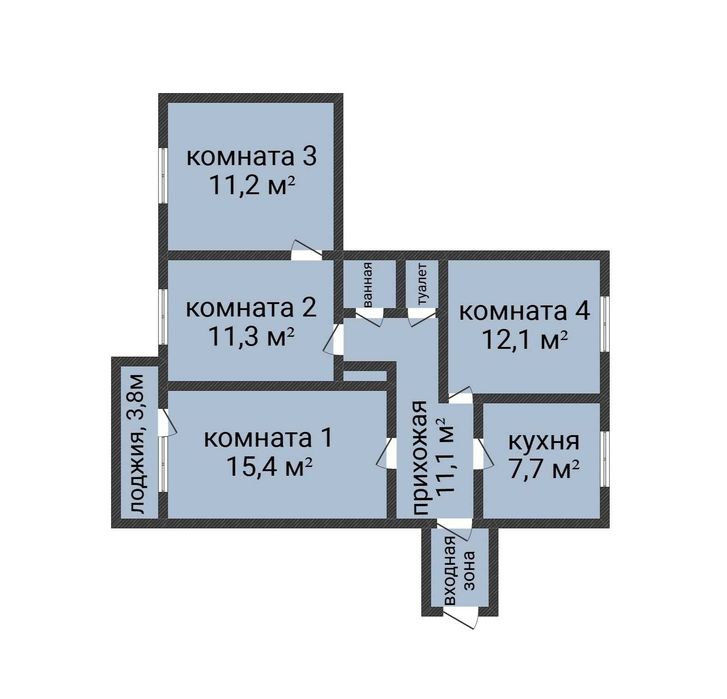 4-комн.кв.ул.пл., возможен обмен
