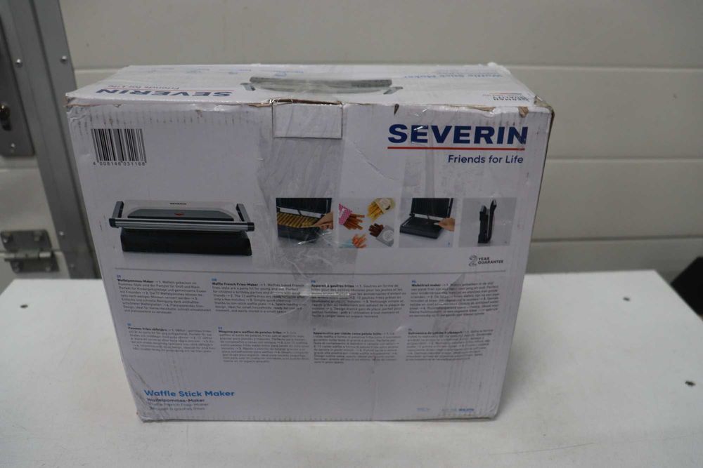SEVERIN WA 2114 Машина за гофрети, 800 W, незалепващо покритие, черно/бежово, лек ДЕФЕКТ