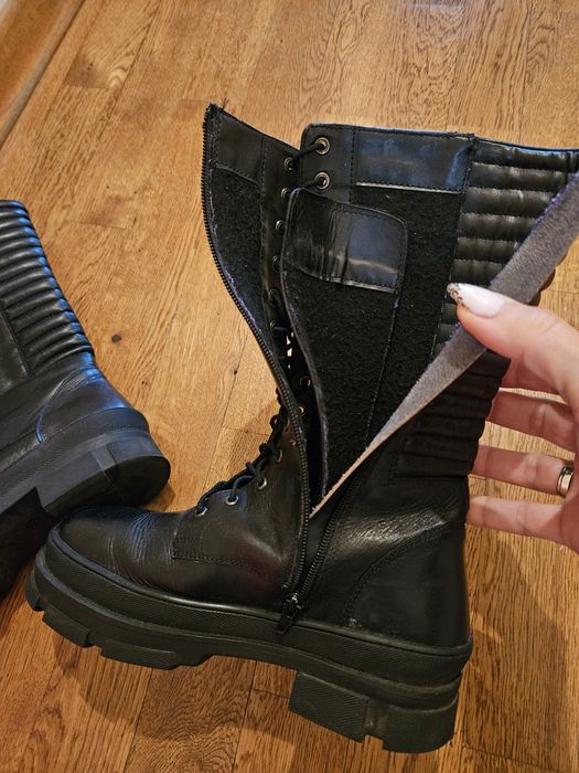 Дамски кожени кубинки