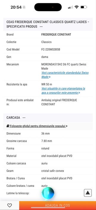 Ceas Frederique Constant