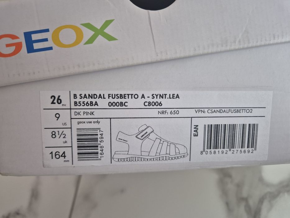 Сандали  GEOX  номер  26