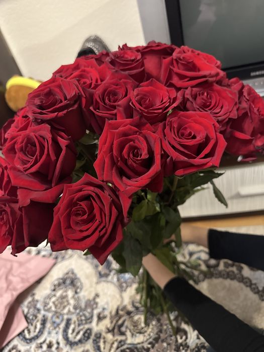 Красный Роза метровый 31шт