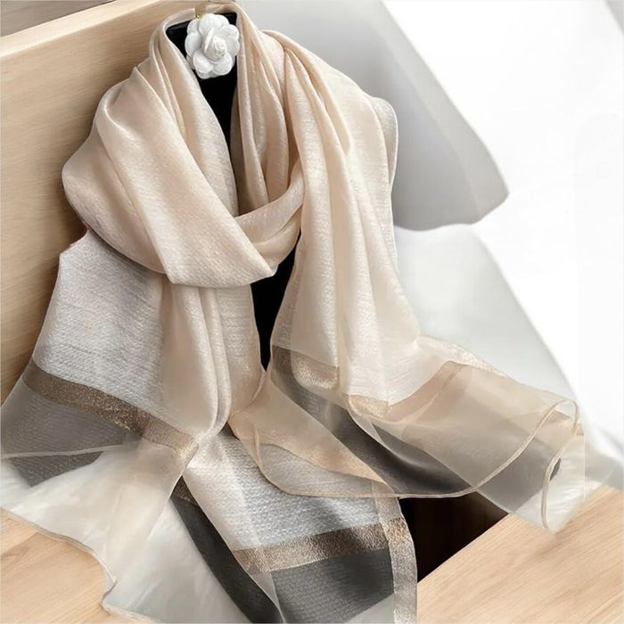 ТОП ПРОДУКТ! Голям луксозен шифонен шал с красив дизайн-различни цвете