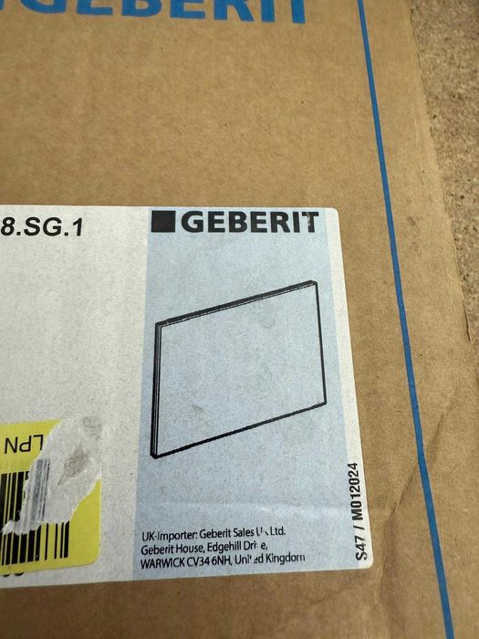 Clapetă WC premium Geberit Sigma80 Push Button – sticlă neagră