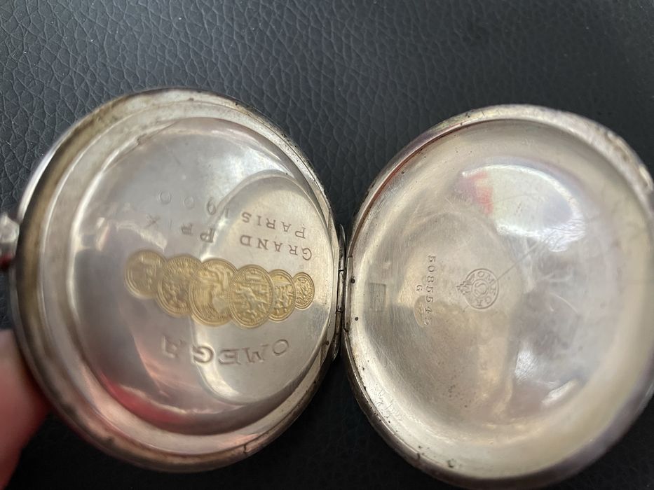 Антикварен сребърен часовник Omega 1900 Paris Grand Prix
