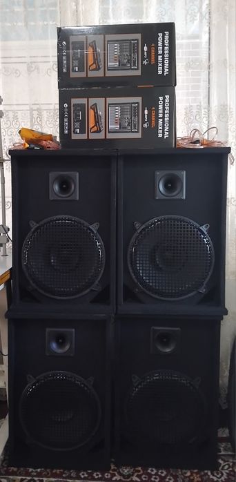 Усилитель Микшер Пульт микрафон комплект сотилади