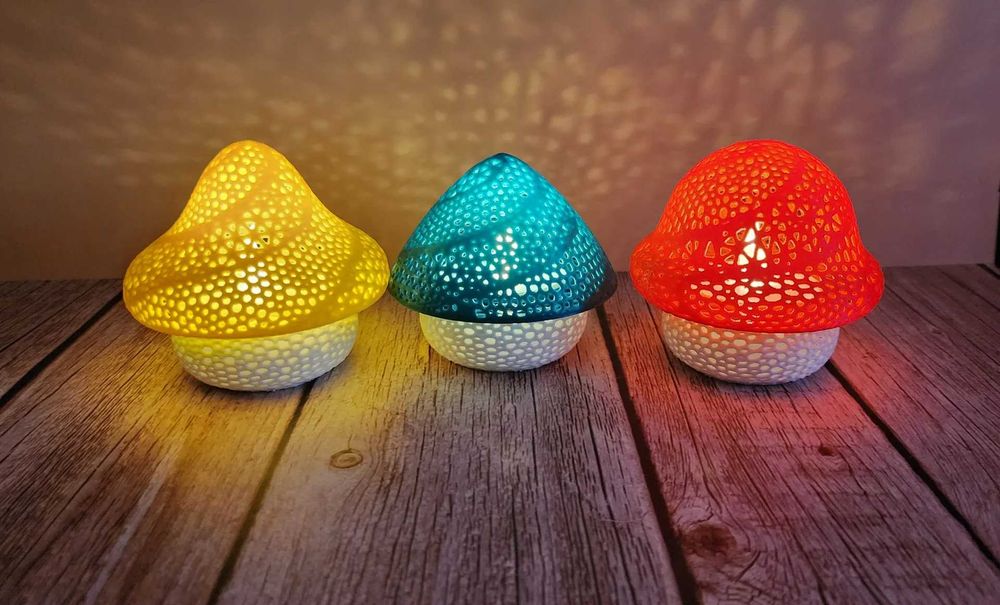 Lampa Decorativă Ciupercuță -Iepuras- 3D-Culoare și Creativitate