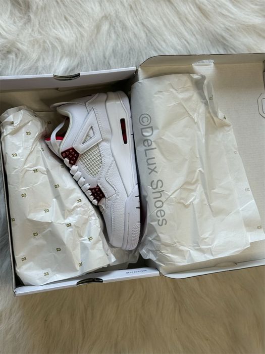 Air Jordan 4 Retro Metallic Red White Full Box Verificare Colet