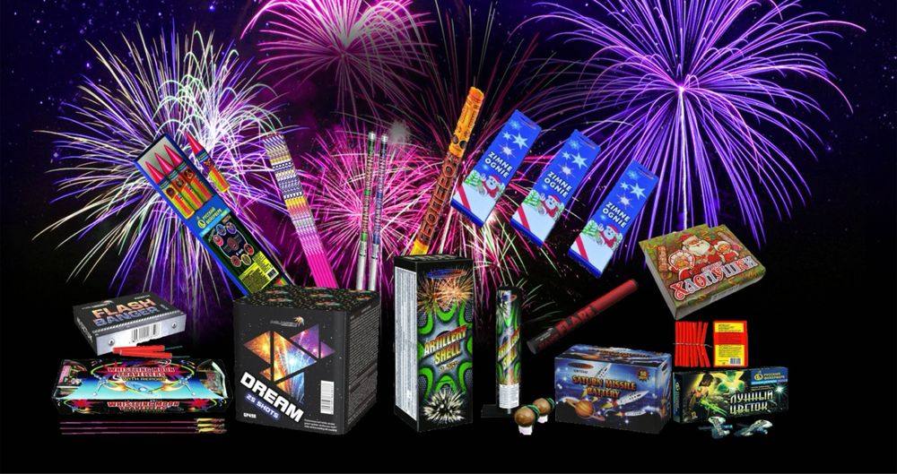 Салюты и холодный фонтаны скитка