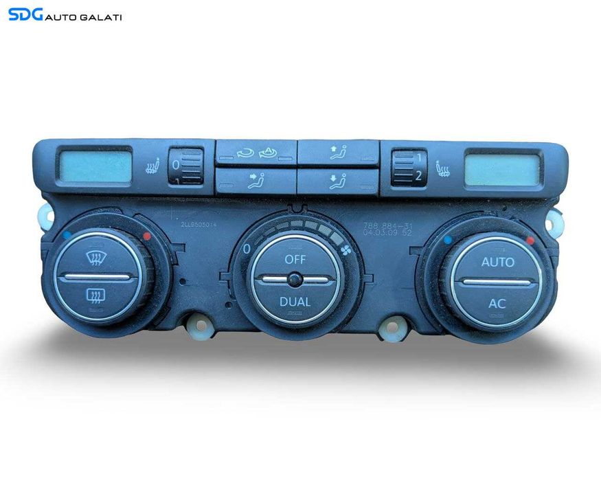 Panou Comanda AC Clima Climatronic Aer Conditionat cu Incalzire Scaune Volkswagen Tiguan 5N 2007 - 2015 Cod 5HB010106-01 1K0907044DA [L9481]