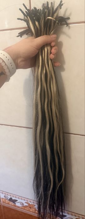 Extensii par natural pe nod brazilian,65 cm,71 bucati