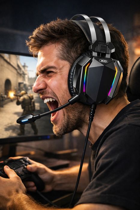 Căști Gaming XO-GE07 cu Lumini RGB
