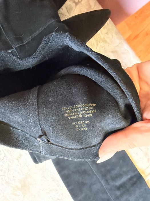 Чизми естествен велур 40 номер