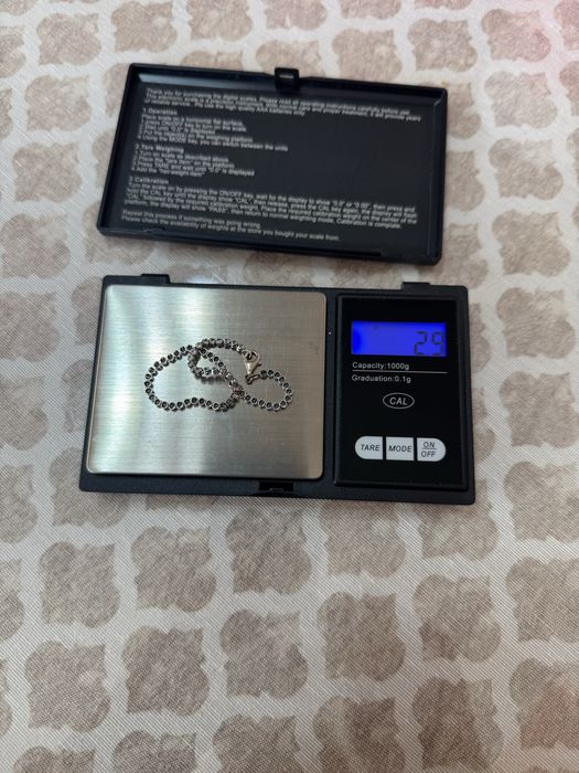 Bratara din aur alb  model Tenis 2,9 grame 14 karate 300 lei pe gram