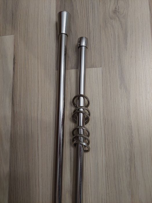Корниз двоен тръбен, метален, хром 240 см