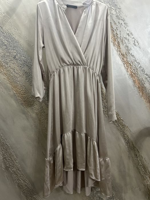 Rochie din tafta /saten culoare ivory
