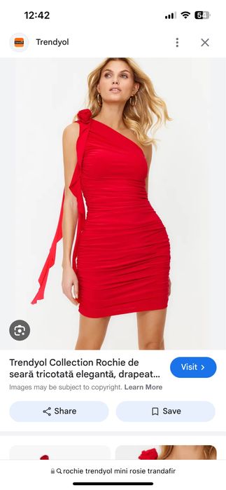 Rochie mini rosie Trendyol