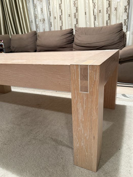 Masa de cafea masiva 130x70cm - construcție solidă, design minimalist