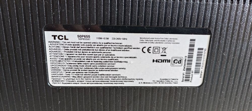 TV defecte tcl si samsung