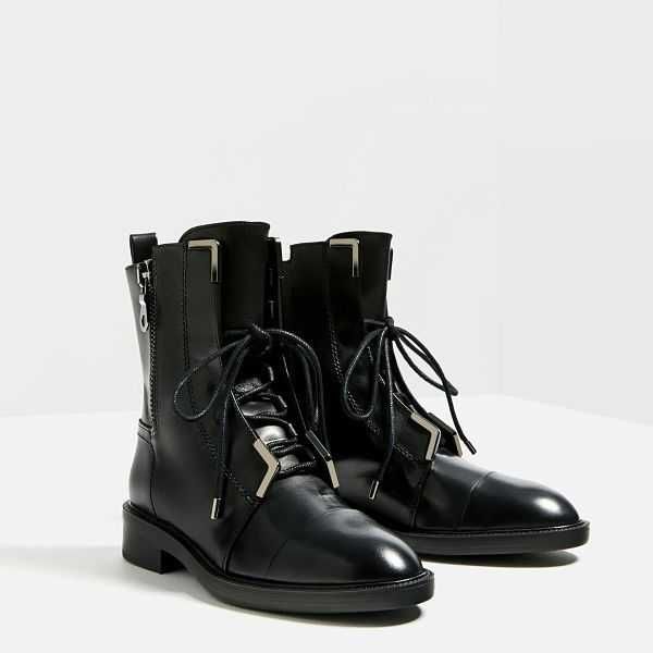 Ботинки ZARA с Америки 100% кожа. 35 размер (5us) стелька 22,4см