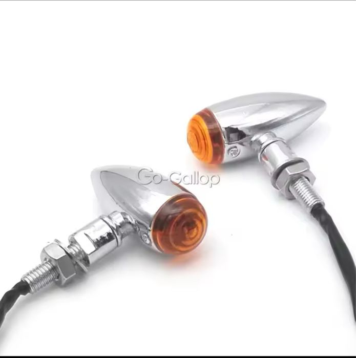 Semnalizari moto din metal Chopper, Bobber, Retro glonț etc