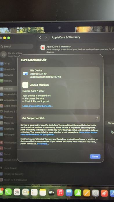 Macbook Air M4 16gb Ram 256 gb ssd