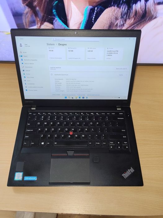 Laptop Lenovo Thinkpad T460S i5-6300u,4 GB RAM ,ssd 128 GB