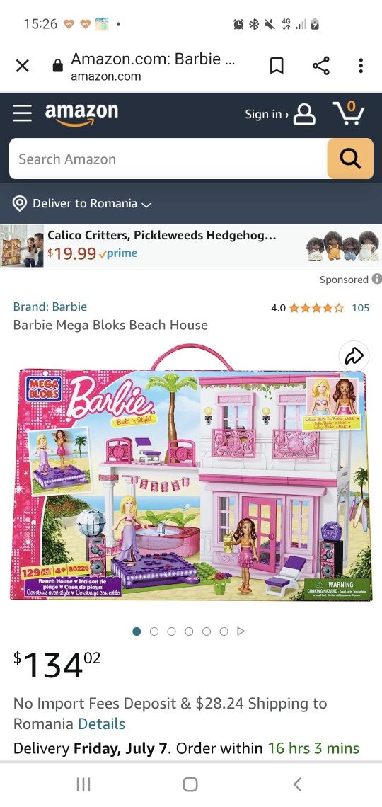 Oferta Casa lego Barbie la plaja mega bloks Brasov • OLX.ro