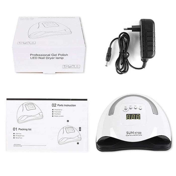 УВ/ЛЕД лампа за маникюр SUN X7 Max 180W Промоция