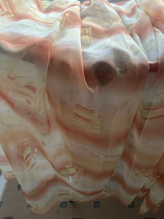 Perdea organza, colorata, 4m/1,70m, cu banda pentru carlige