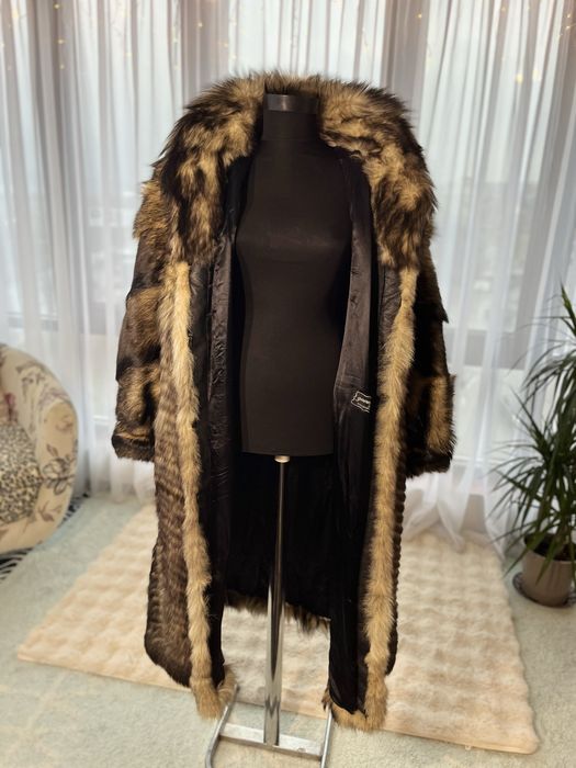 Haina din blana naturala de lup/coiot rara pe piata marime M/L sau S +