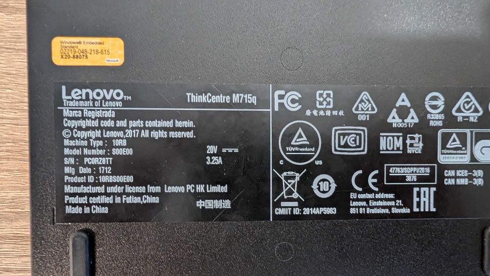Mini PC Lenovo ThinkCentre M715q Tiny