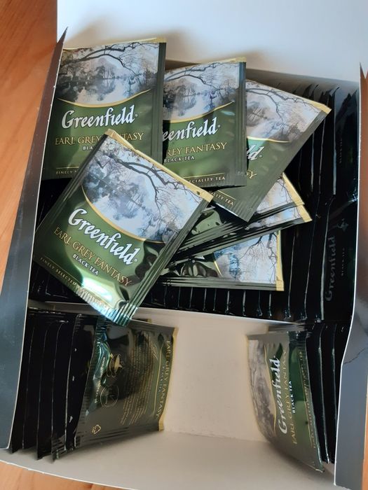 продам чай Greenfield Earl Grey, Tess и печенье