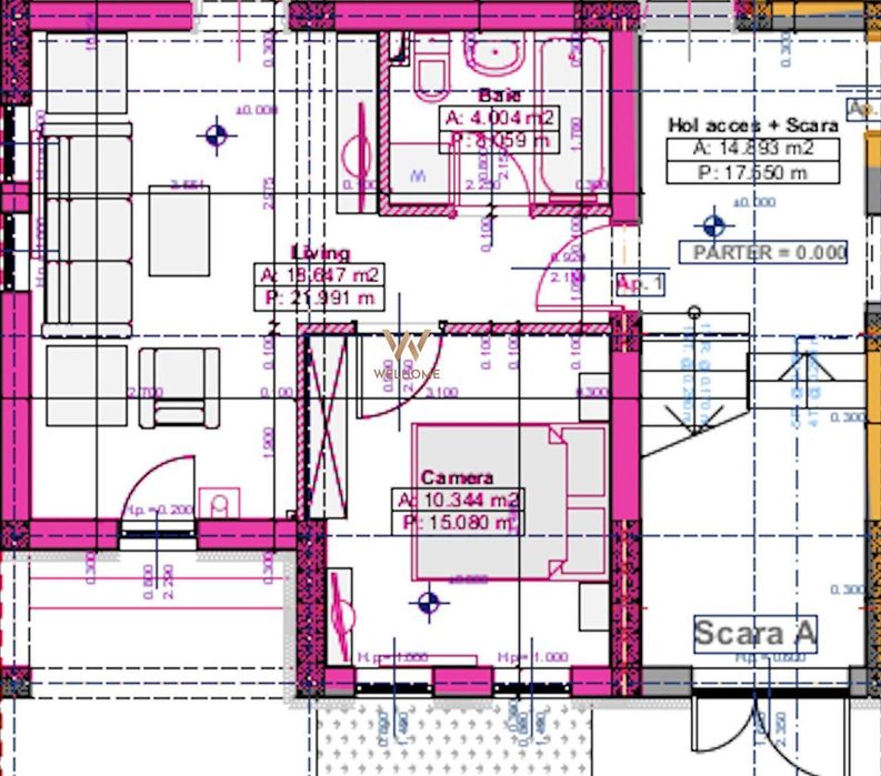 Studio, mobilat si utilat, zona Henri Coanda