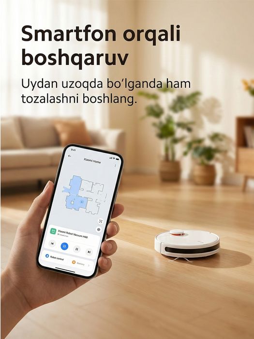 Робот-пылесос Xiaomi Robot Vacuum H40 с автоочисткой и влажной уборкой