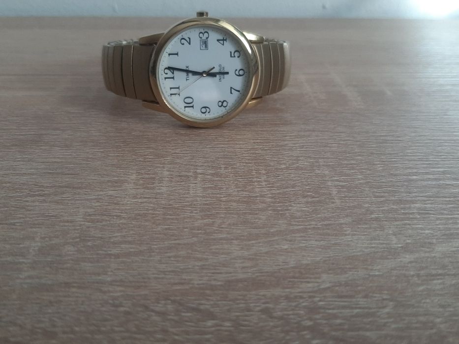 Ceas Timex Easy Reader Gold - Indiglo - Curea Elastică Stare Excelenta