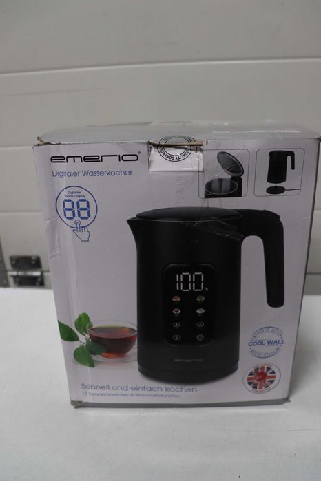Чайник кана EMERIO, Неръждаема стомана 1,7L, 40-100C, Дисплей, 2200W