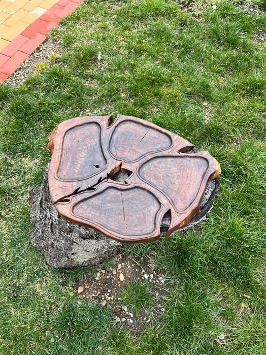 Дъски за мезета - плато, пепелници за пури, пейка от орех